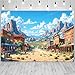 7x5ft Western Backdrop Wild West Theme Cowboy Birthday Party Photography Background Vintage West Town Desert Mountain Decorations Kids Adults Portraits Banner Photo Studio Props