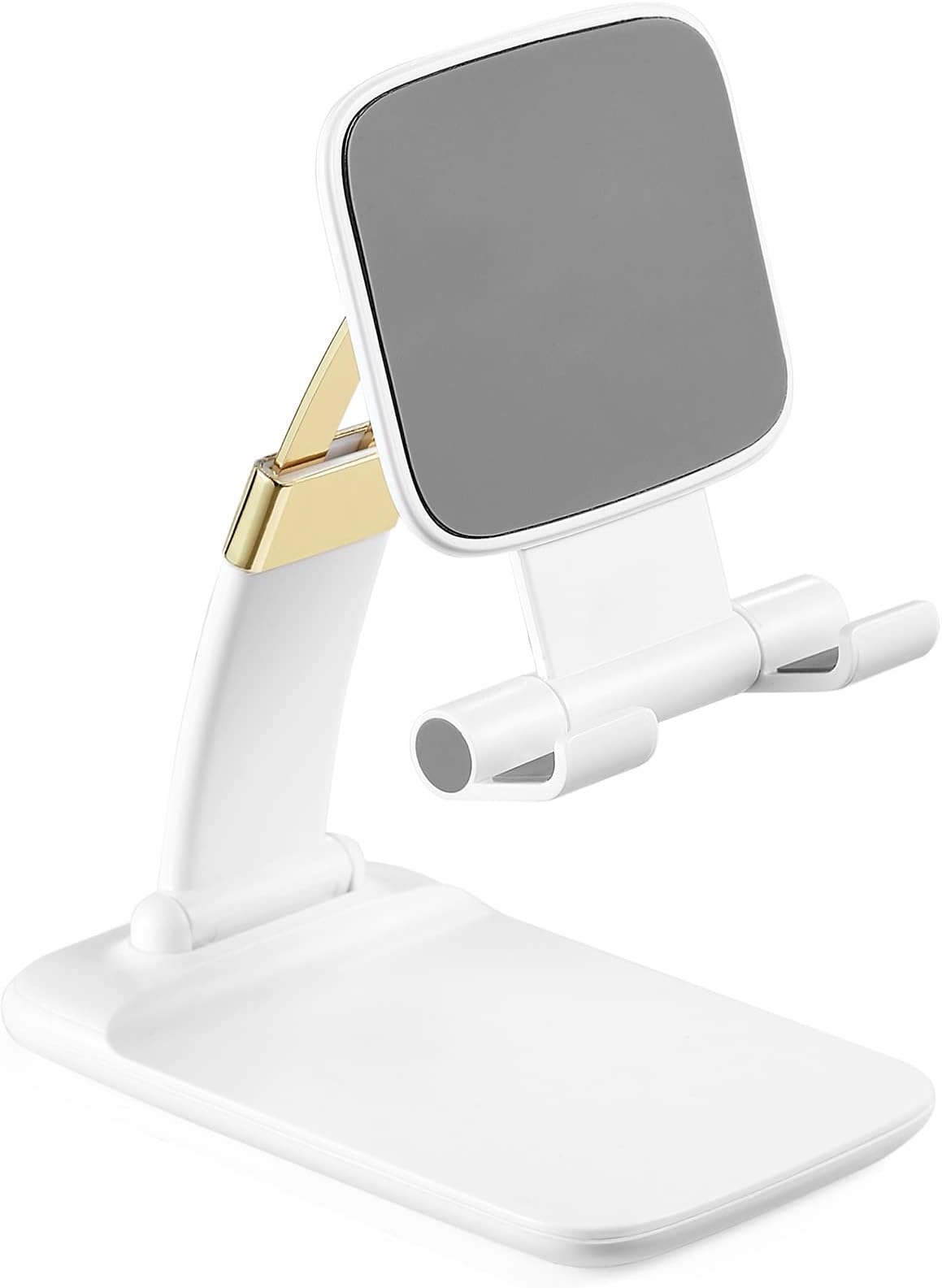 Cell Phone Stand for Desk, Adjustable Phone Holder for Desk Compatible with Most of The Cell Phones, Such as iPhone 14 Pro Max,Samsung, LG,Sony,One Plus-White