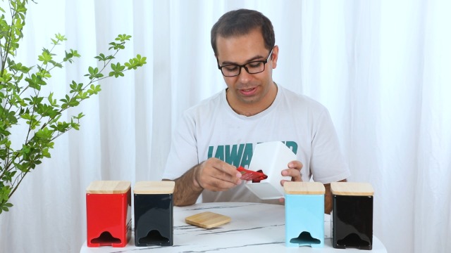 Amazon.com: QUXIJA Ceramic Tea Bag Storage Organizer Caddy Holder