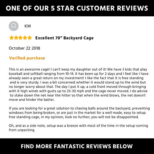 Product Image 3: Fortress Trapezoid Baseball Batting Cage [Complete Package] – Softball Hitting Cage Net (35ft Cage – Internal Net)