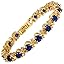RIZILIA Bracciale Tennis Placcato Oro 18k | CZ Taglio Rotondo 7mm | Lunghezza 18cm | Ottone Nichel Free