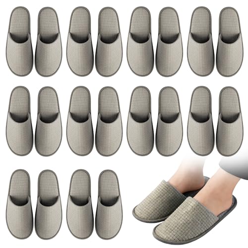 Lot De 10 Paires De Pantoufles D'hôtel, Chausson Hotel, Chausson Invité Antidérapant, Epaissi Pantoufles D'invités, Hôtels Slippers Invités Pour Hôtel,...