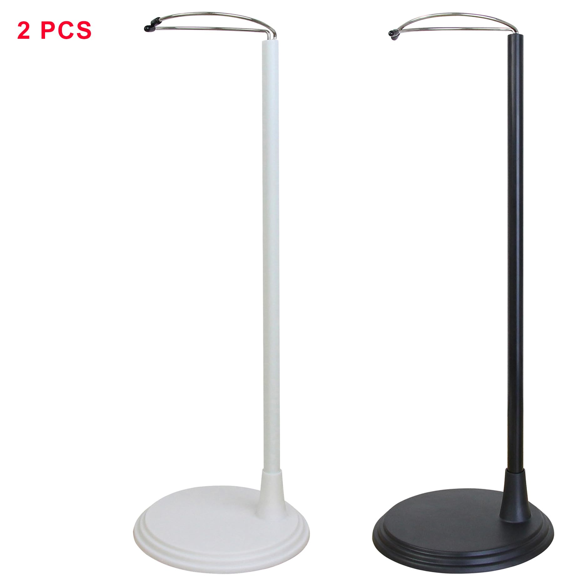 UNICORN ELEMENT14 - 18 Inch Doll Accessories - 2 Pcs Adjustable Doll Stand Holders to Display Dolls Doll Clothes and Other Doll Accessories, Black and White Color