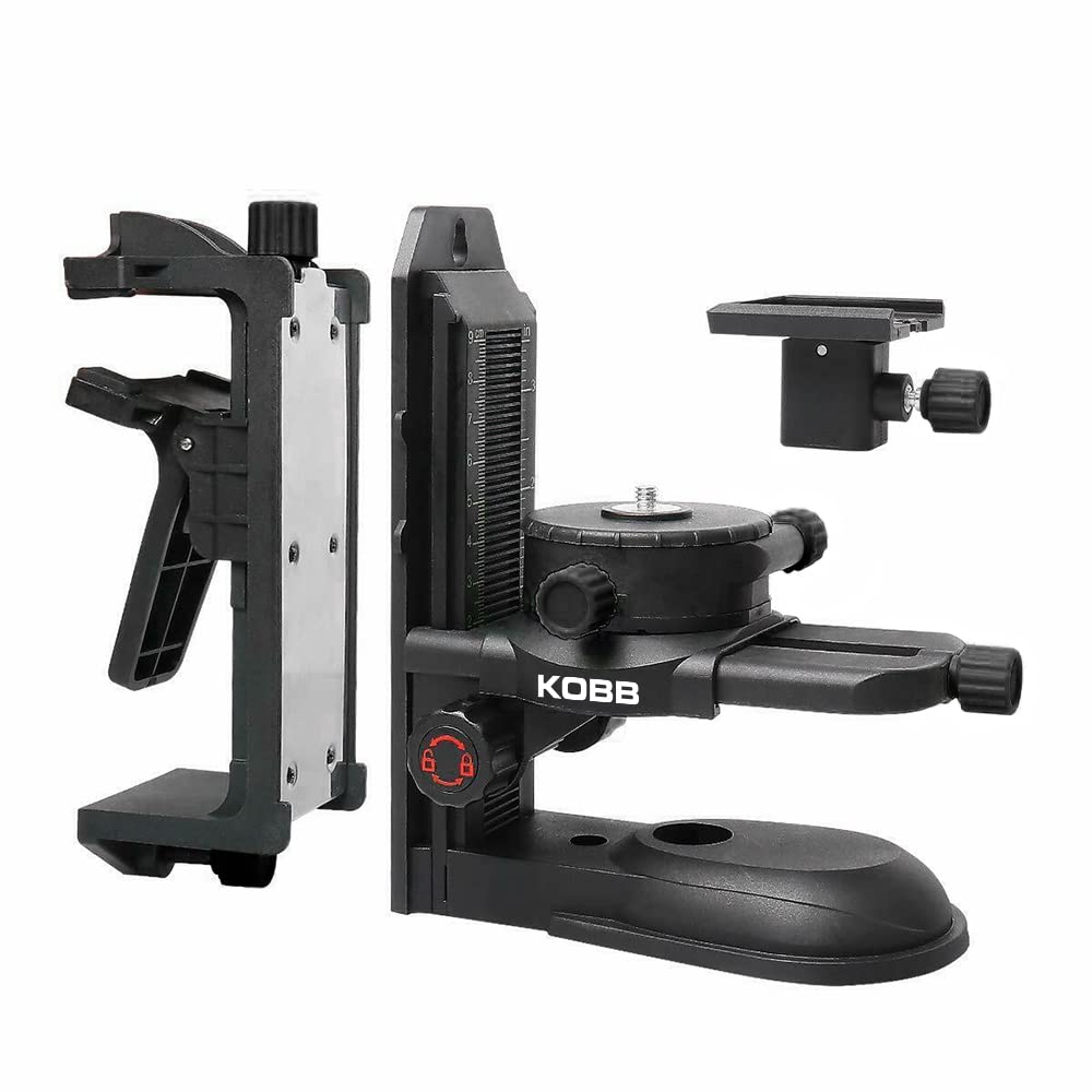 KOBB KBL10SET Mıknatıslı Hassas Ayarlanabilir Lazer Hizalama Aparatı + Mıknatıslı Lazer Hizalama Sabitleme Aparatı, Siyah