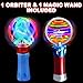 ArtCreativity Light Up Magic Ball Wand & Spinning Light Wand Set – LED Light Spinner Wands for Kids, Includes Flashing Light Up Spinner – Sensory Toys for Kids with Autism – Batteries Included
