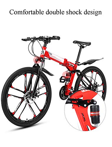 Opvouwbare mountainbikes 26 inch 30 Snijwielen Wielen Heren Dames Algemeen gebruik Terrein Volwassen Snel opvouwbare… - Afbeelding 6