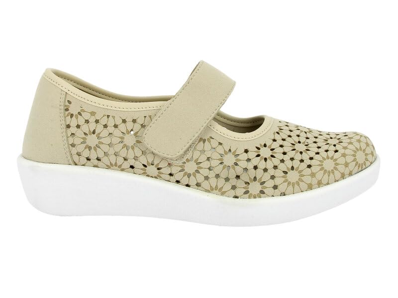 Zapatomoda DOCTOR CUTILLAS |Mercedita clásica muy cómoda | Tira al empeine con Adhesivo | Plantilla extraible anatómica | suela extra ligera | 38470 | Hechos en España