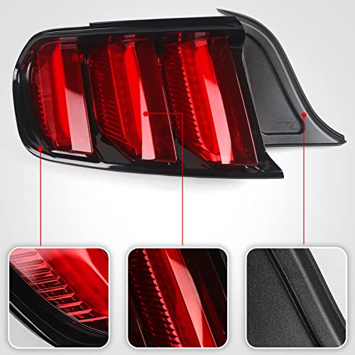 Fione Led Tail Light Assembly Compatible With Ford Mustang 2015-2020 Taillight Replacement Rear Lamp Left Driver Side Lh Fo2800238 Fr3Z13405Gcp #TOP3