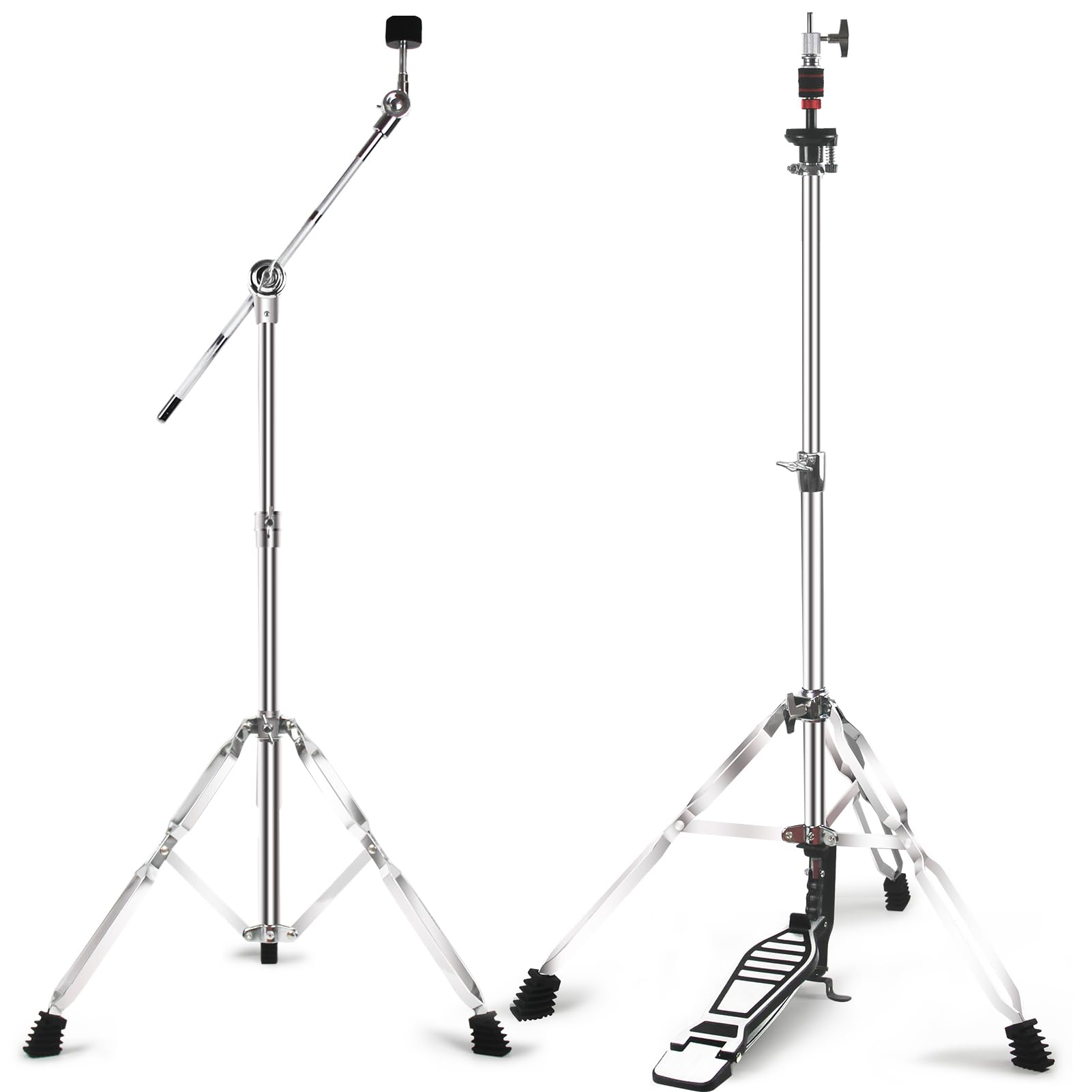 Hi Hat Stand + Boom Cymbal Stand Set for Crash, Ride, Splash Cymbal