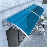 Window Awning with Aluminum Bracket Exterior Durable Door Awnings Front Door Awning Polycarbonate Cover Outdoor Patio Canopy Porch Awning-B-32 x71