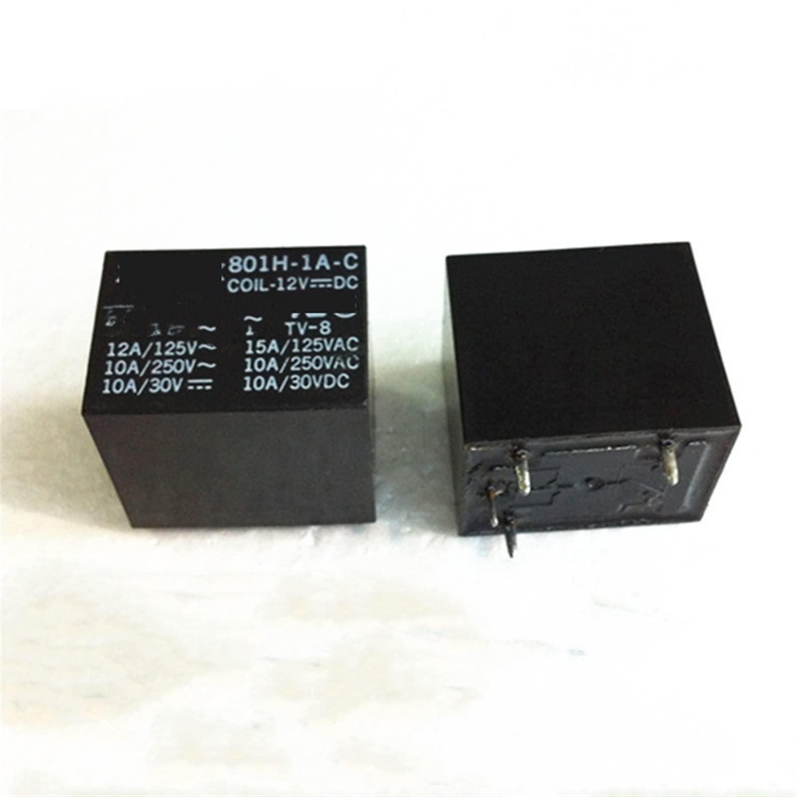 GVBAEPIEO 5Pcs Relay 801H-1A-C-12VDC 801H-1A-C-24VDC 801H-1A-C 12V 801H-1A-C-12V 801H 1A C DC24V 4PINS 10A(801H-1A-C-12VDC)