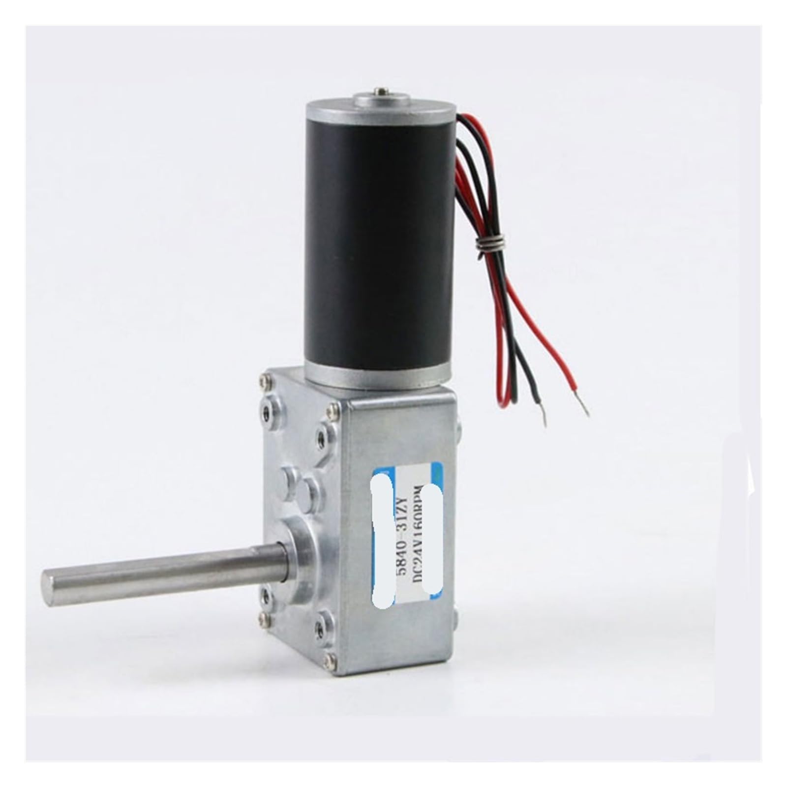 Motor de CC 12 V y 24 con escobillas, Reductor, Alto par, Velocidad Ajustable, motorreductor Tornillo sin Fin 5840-31ZY, Eje extendido, Motores 51 mm(40RPM-12VMOT and BRAC)