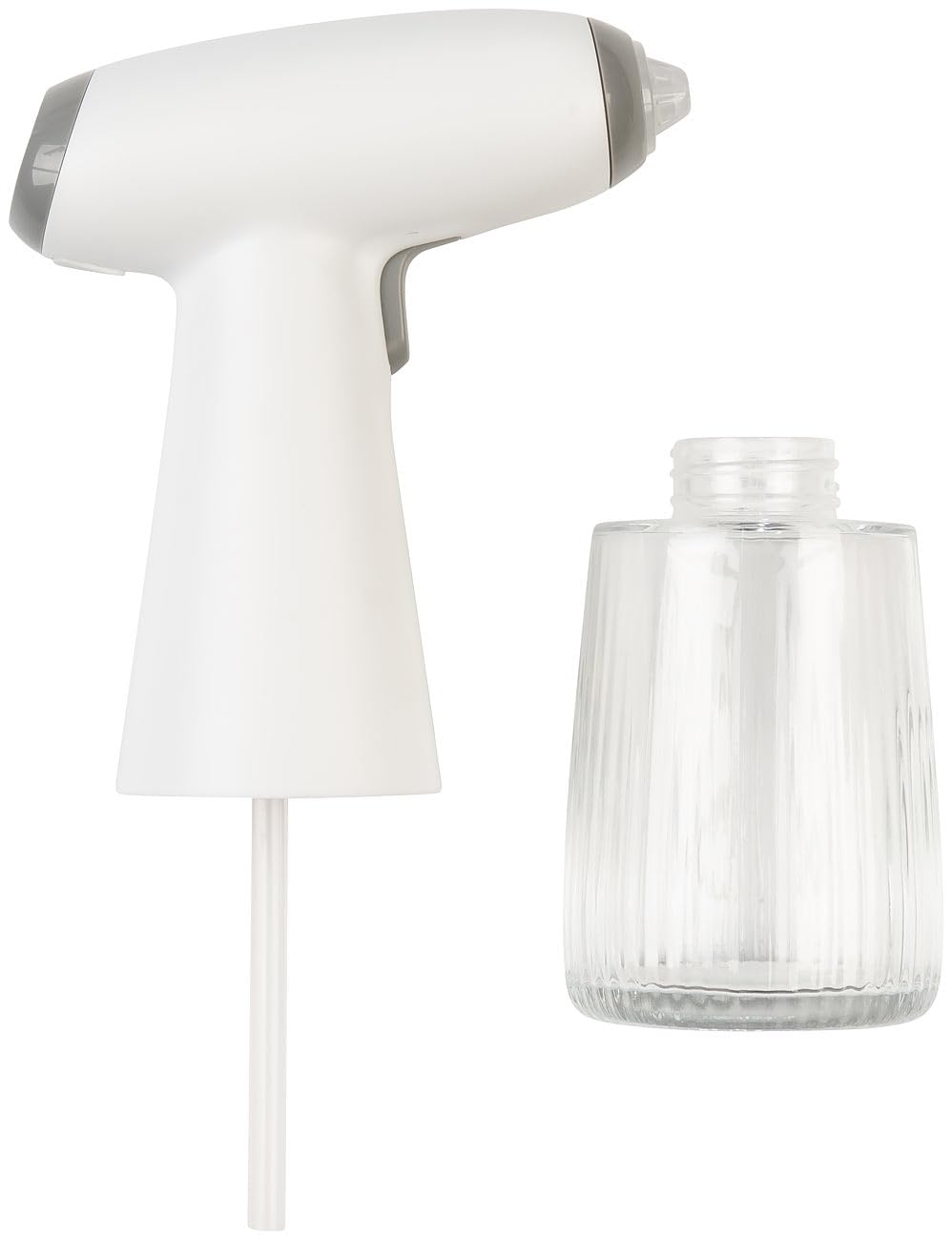 Rosenstein & Söhne Öl-Sprühflasche Grill: 4er-Set Akku-Nebel-Sprühflasche, Öl & Essig, 180 ml, Echtglas, USB-C (Elektrischer Ölsprüher Glas USB-C, Ölsprühflasche akkubetrieben)