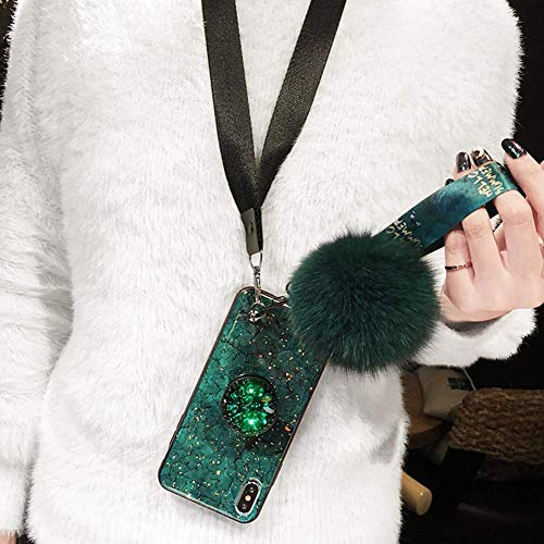 Jinghuash compatibile con Huawei Honor V20/View 20 custodia con peluche Ball, verde - Image 7