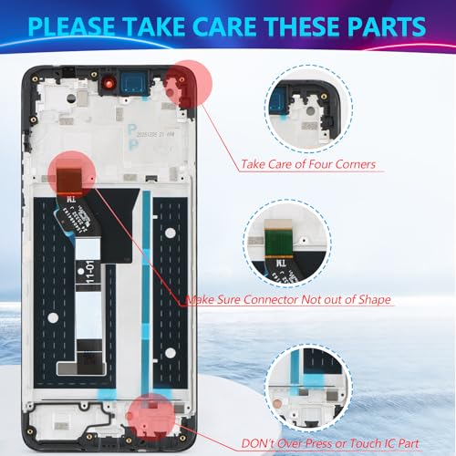 Image of Display for Motorola Moto G Play 2026 XT2615 Screen Replacement for Motorola Moto G 5G 2026 XT2613 LCD Touch Screen Digitizer Assembly with Tools(with Frame)