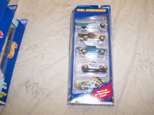 1998 - Mattel - Hot Wheels - '50s Cruisers - Gift Pack - Eldorado / T-Bird / 57 Chevy / Hot Rod / Motorcycle - OOP - Rare - Collectible Set by Hot Wheels - Used condition - US$15.86