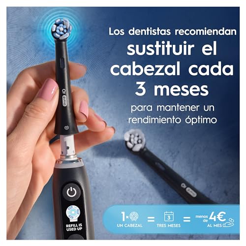 Oral-B Series iO Ultimate Clean Cabezales De Recambio Originales, Pack de 10 Recambios Negros Para Cepillos De Dientes Eléctricos Oral-B iO, Eliminación Profunda De La Placa Bacteriana - imagen 5
