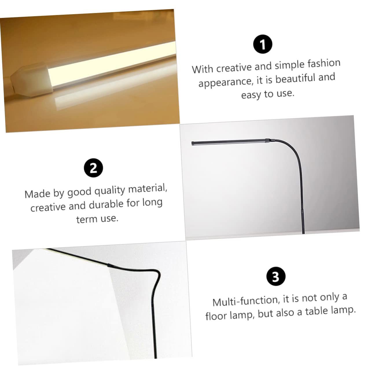 SEWACC Lámpara de Mesa LED Regulable con Clip, Protección Ocular y Alimentación USB, Flexible para Lectura Cama y Escritorio, Negro