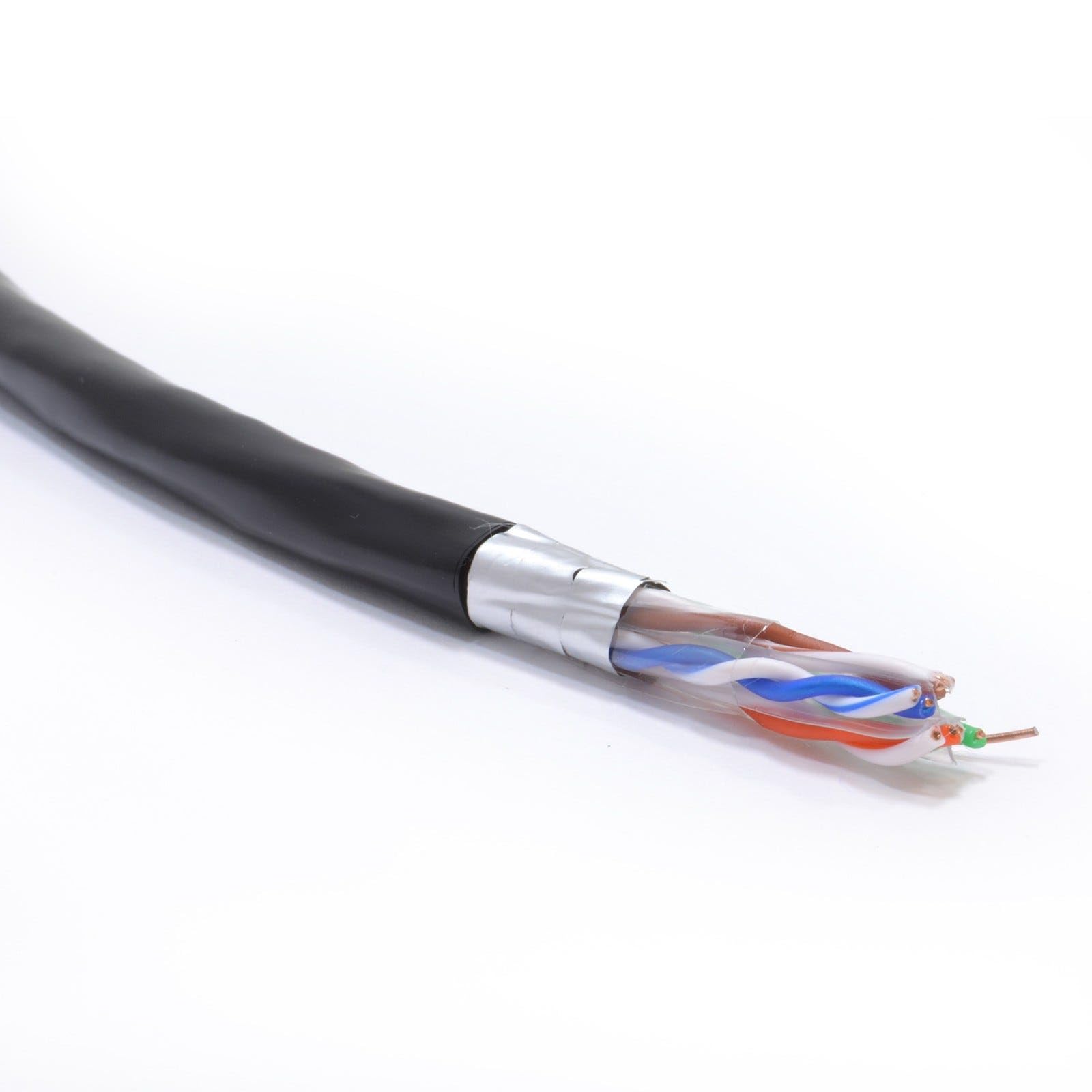 kenable Extérieur Blindé CAT6 Extérieur Utilisation Cuivre Ethernet câble FTP bobine 100 m [100 mètre/100m]