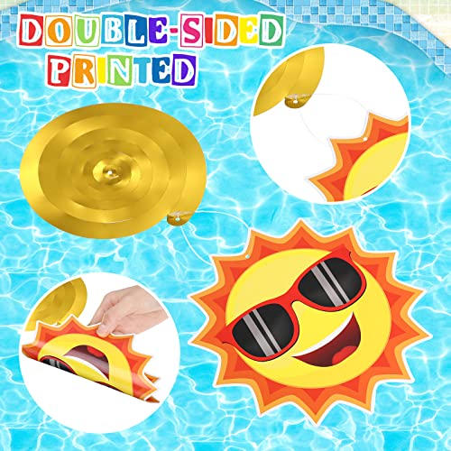 Image of Pajean 30 Pcs Summer Pool Party Hanging Swirls, Summer Ceiling Hanging Decor, Beach Hanging Swirl Decor for Kidss Kids Summer Beach Tropical Hawaiian Luau Birthday Party Favors Supplies