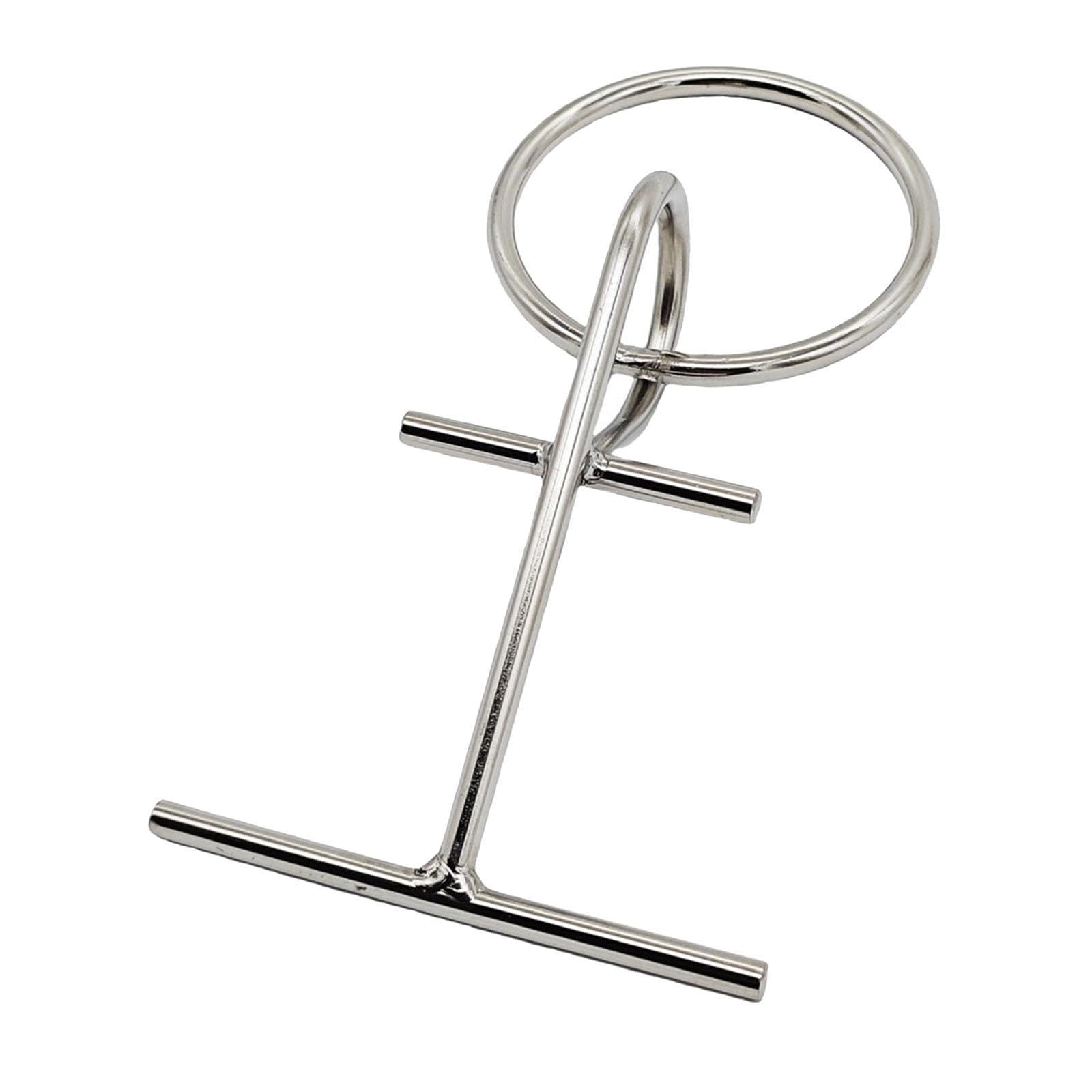 CoudarTitie Boat Dock Cleat Stainless Steel O T Bar Dock Cleat Rope Metal Dock Cleats Innovative Portable Handle Suitable for Fenders Canoes Boatin