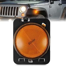 TOTMOX Amber Yellow Front Fender Side Marker Light Assembly Amber Lens