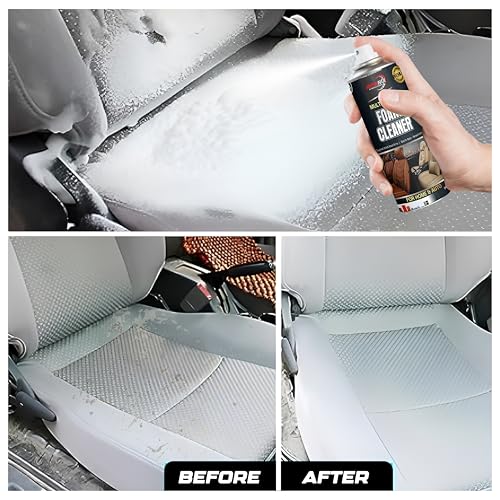 Image of MIKANIX Multipurpose Foaming Car Interior & Exterior Cleaner Foam Spray For | Car Seat | Dashboard | Shoes | Sofa | Vinyl Rubber | Doors, PU /Leather (Pack of 2)