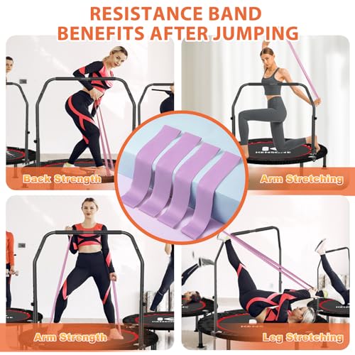 K KENSONE 40" Mini Rebounder Trampoline for Adults, U-Bar, Resistance Band by K KENSONE - Used condition - Image 3