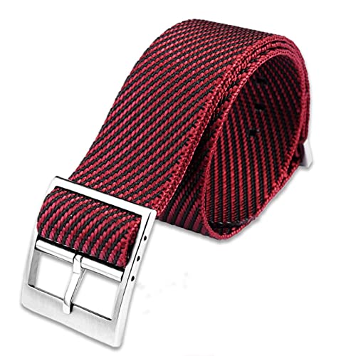 Bracelet de montre 22 mm Tudor en nylon style parachute et fermoir argenté