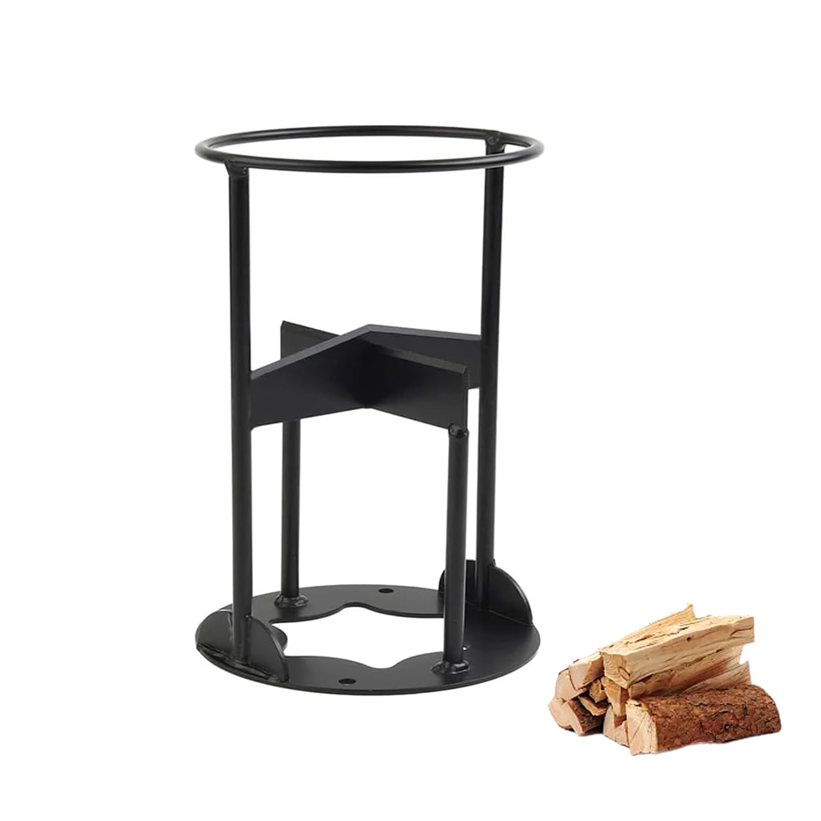 ROSYLEVE Kindling Cracker Log Splitter 14 cm Kindling Wood Splitter Cast Iron Large Calibre Quick Manual Small Wood Splitter with Firewood Log Carry Bag for Home & Outdoor Camping