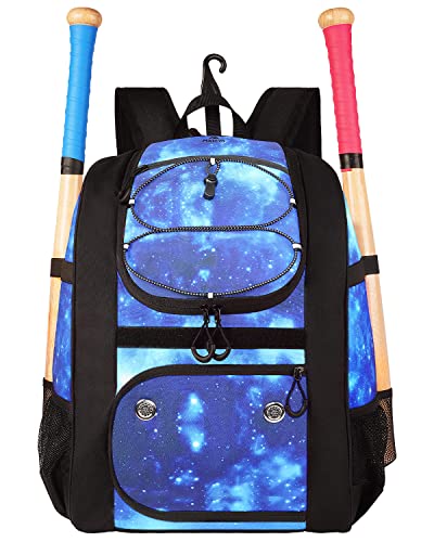 Image of MATEIN Softball Bag, Lightweight Baseball Backpack with Shoe Compartment, Baseball Bag with Fence Hook for TBall Bat & Equipment, Softball Gifts Catchers Backpack for Women Fit Catcher's Mitt, Helmet