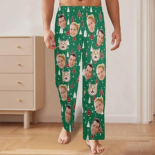 Personalized Face Photo Pajamas for Men Women Custom Christmas Face Pajama Pants Sleepwear Bottoms for Christmas Birthday4