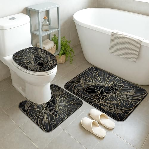 Rideau de douche chat pour baignoire d'appartement moderne