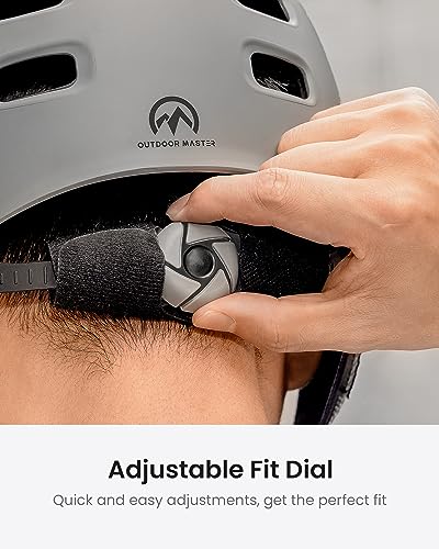 Image of OutdoorMaster Kayak Helmet, Adjustable Surf Helmet with Ear Pads | ABS + EVA, Quick-dry, 12 vents, Dial adjust, 304 stainless steel rivets, Fits 50-63cm, for water sports, Boating /Surfing