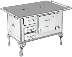 Fogão a Lenha Petrycoski N2 Direito Floral Chapa em Ferro Fundido Sem Tampo