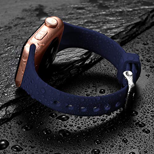 Image of Laffav Compatible with Apple Watch Bands for Women 40mm 38mm 41mm 44mm 42mm 45mm 46mm 49mm, Soft Silicone Narrow Slim Thin Sport Replacement Strap for iWatch Bands Series 11 10 9 8 7 6 5 4 3 SE3 /2 /1