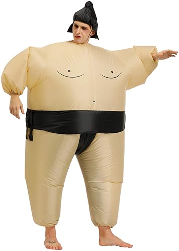 Cysudo Disfraz inflable de lucha de Sumo Wrestler traje de fiesta de Halloween disfraces de cosplay para adultos Cysudo Disfraz inflable de lucha de Sumo Wrestler traje de fiesta de Halloween disfraces de cosplay para adultos