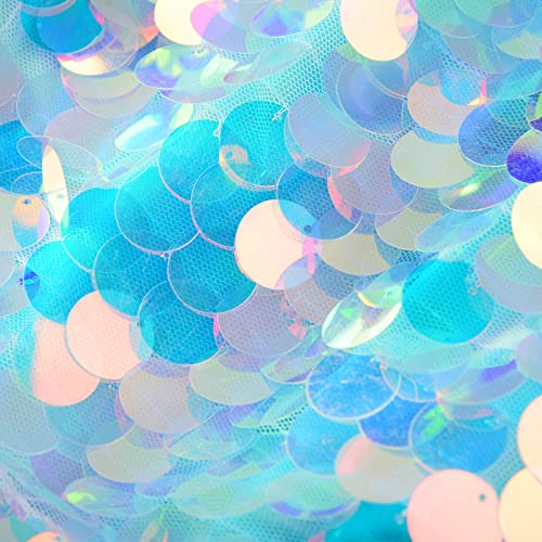 JerrisApparel Girls Mermaid Tail Skirt Sequins Birthday Wedding Party Dress Pageant Gown4