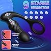 YcsLust App-gesteuerter Analplug – Anal Vibrator mit 9 Vibrations- & Teleskopmodi, Penisring & Analspielzeug, Silikon Analdildo für Paare, Sexspielzeug & Vibratorenset für Herren butt plu #1