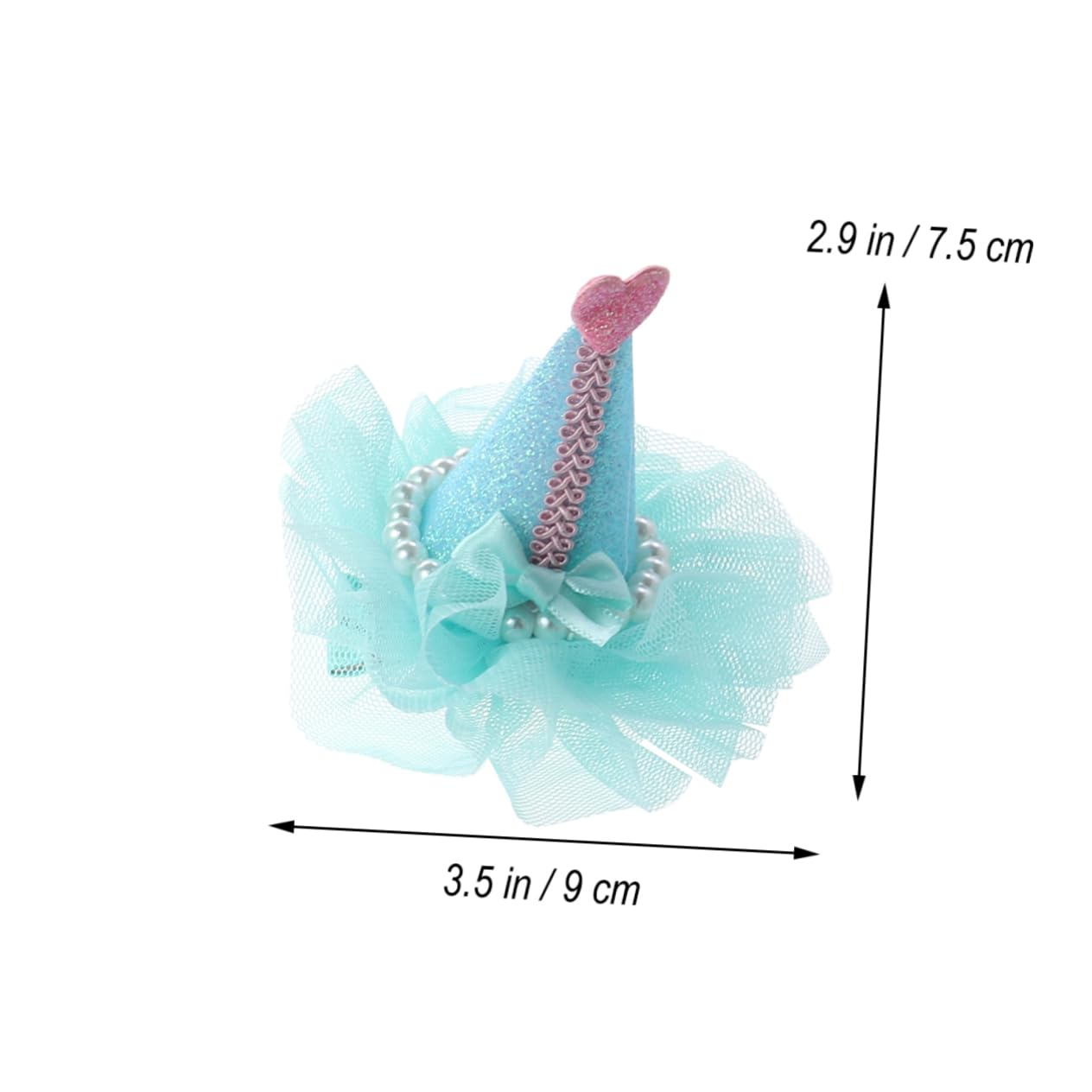 MERRYHAPY 3Pcs Adorable Dog Cat Birthday Party Hat Hair Clips Purple Easy Clip Pet Headwear for Fashionable Celebration for Dogs and Cats