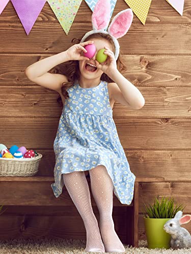 Geyoga 3 Pcs Girls Glitter Fishnet Tights Kids Bling Mesh Stockings Sparkle Rhinestone Hollow Out Pantyhose (Black, Pink, White, Medium, 125-160 Cm) #TOP1