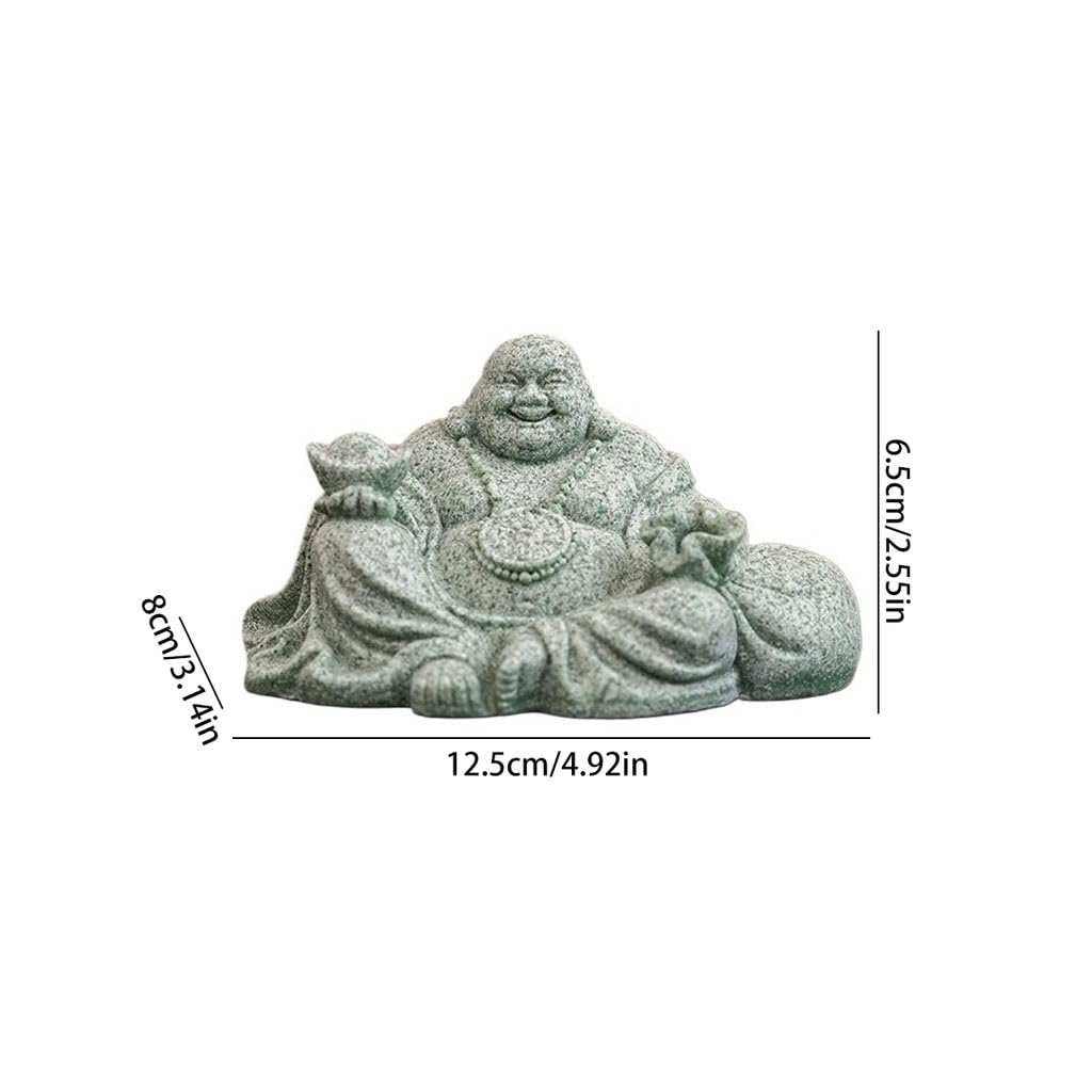 Statua fatta a mano per animali da tè, ufficio, Zen, pietra Maitreya Buddha, ornamenti per animali domestici, soggiorno, tavolo da tè, set da tè, accessori da tavolo per animali domestici