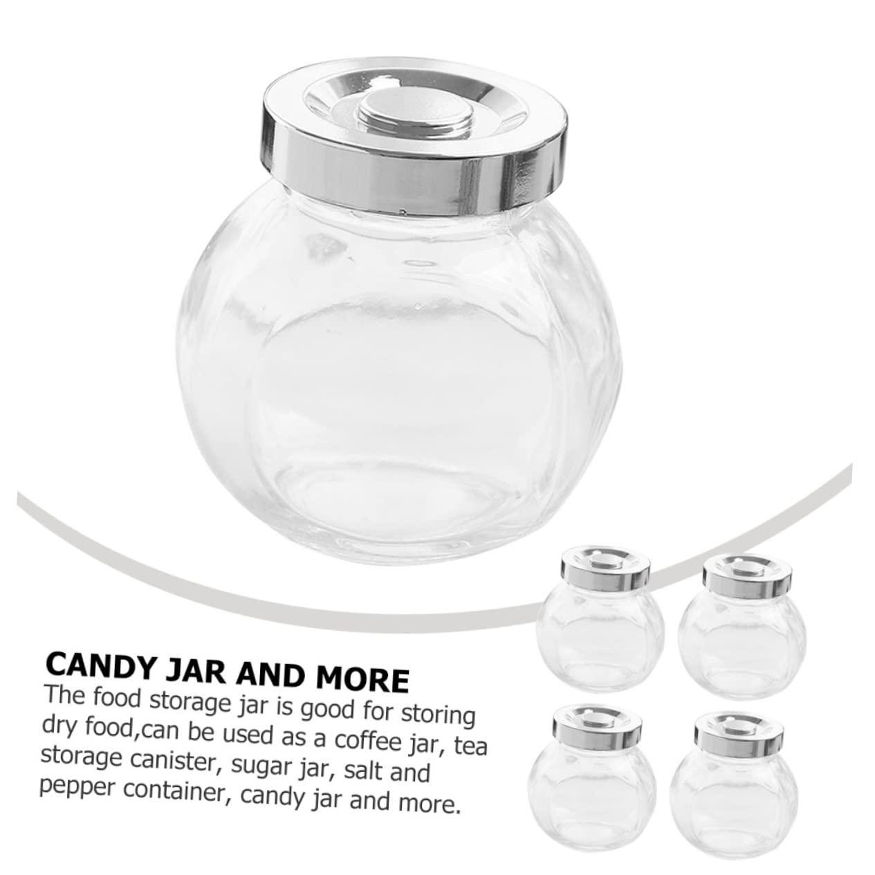 SHOWERORO 8 Stück Glas Vorratsgläser Mit Luftdichten Deckeln Transparente Vorratsbehälter Aus Langlebigem Glas Für Trockene Lebensmittel Kaffee Tee Und Snacks