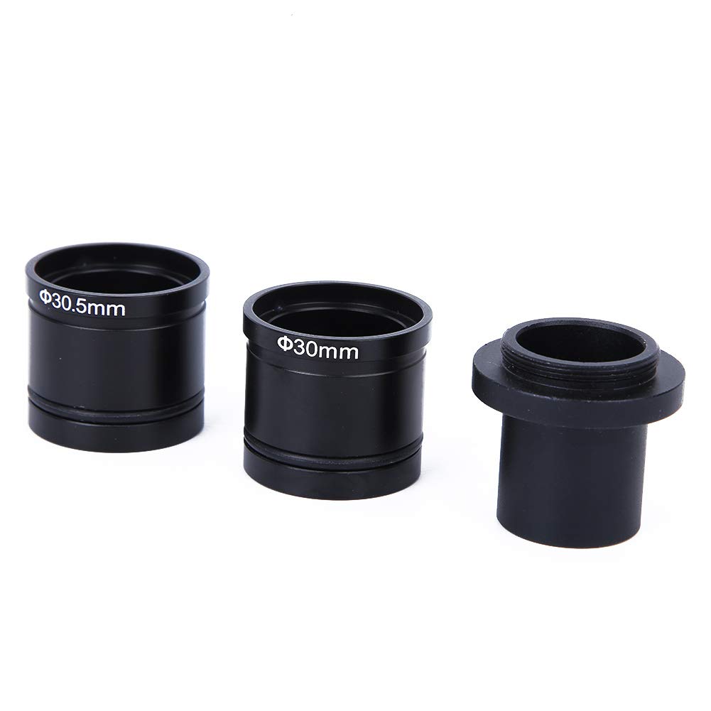 CCD Adapter, Stereo Microscope and Biological Microscope Adapter for 23.2mm Outer Diameter with 30mm and 30.5mm Adapter Rings, Metal Material