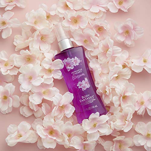Body Fantasies Signature Fragrance Body Spray, Japanese Cherry Blossom, 8 Fluid Ounce, Red,Parfums De Coeur #TOP6