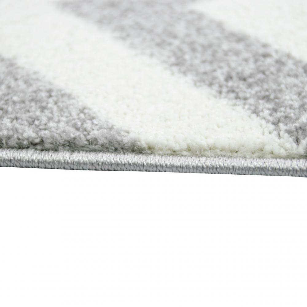 Tapis de salon au design scandinave gris rose crème Größe 120x170 cm