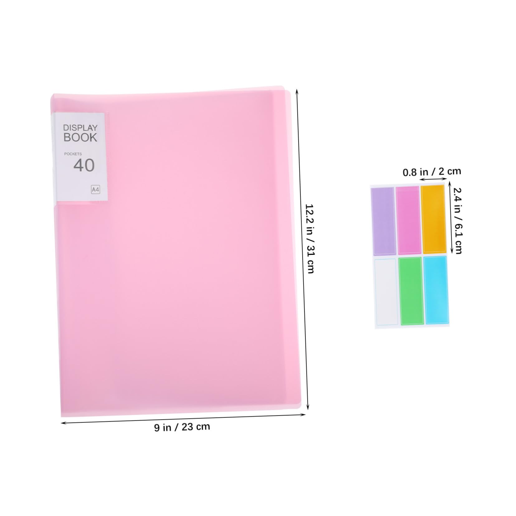 Chemise de Documents A4 5 Pièces 40 Pochettes en PP