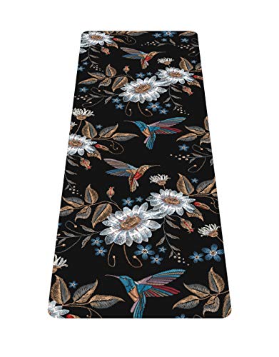 nuveti Printed Travel Yoga Mat-1/16 Inch Thick Non Slip Fitness Workout Mat with Carrying Bag, Foldable Lightweight Suede & Natural Rubber Yoga Mat for Yoga Pilates and Fitness 72