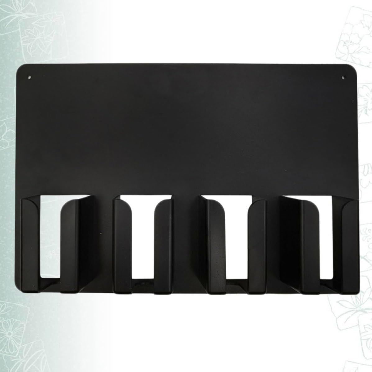Wall Mounted Hair Clipper Holder Rack Holds Four Hair Clippers with Simple Holes Design Black Pp Storage Rack to Keep Organized for Home and Store for Hairdressing Tools