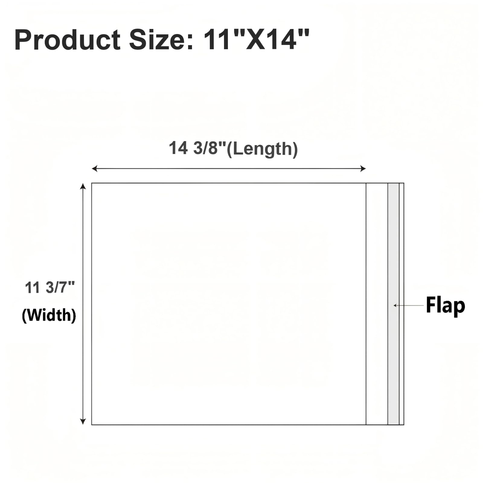 NABCTIG 50 Pack Acid-Free Plastic Sleeves, Crystal Clear Sleeves Storage Bags for 11x14 Photos, Art Prints, Picture Mats and Frames (Bag Size: 11 3/7